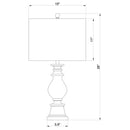 Brie 28-inch Drum Shade Urn Table Lamp Antique Gold