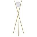 Yamileth 65-inch Spherical Bulb Metal Tripod Floor Lamp Gold