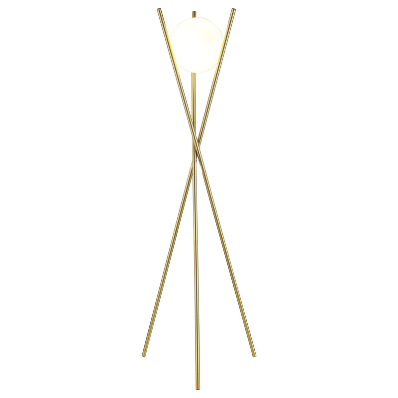 Yamileth 65-inch Spherical Bulb Metal Tripod Floor Lamp Gold