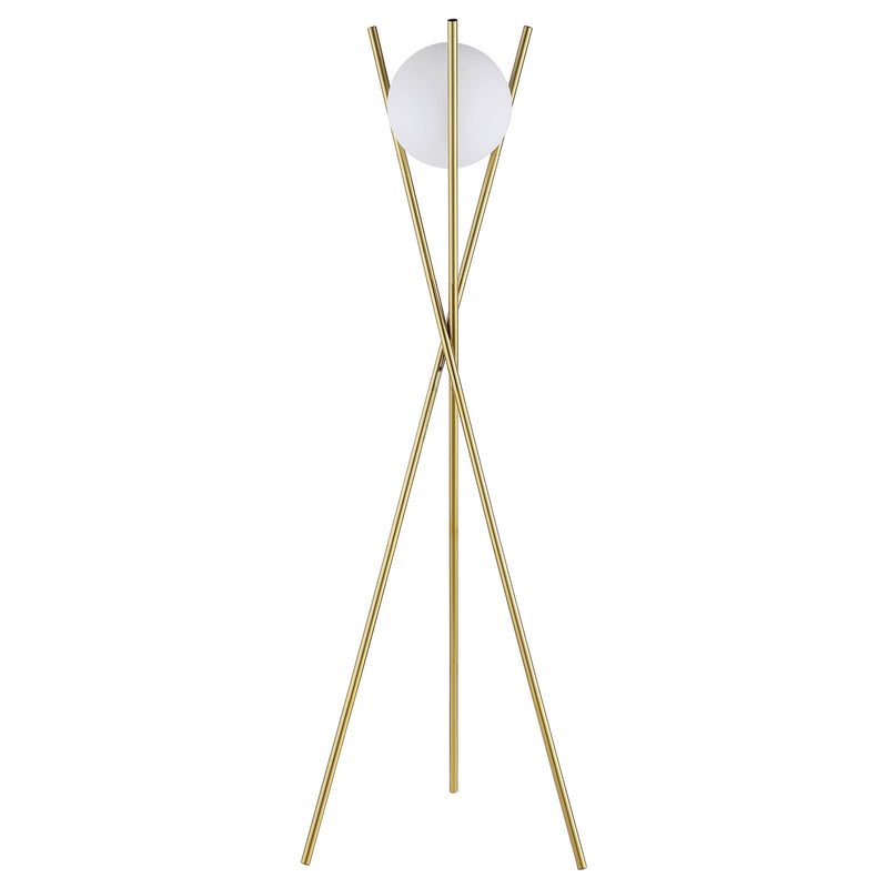 Yamileth 65-inch Spherical Bulb Metal Tripod Floor Lamp Gold