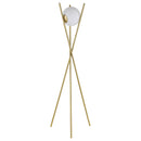 Yamileth 65-inch Spherical Bulb Metal Tripod Floor Lamp Gold