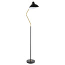 Lucien 69-inch Dome Shade Metal Task Floor Lamp Black