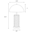 Ferris 23-inch Dome Quilted Table Lamp Black (Set of 2)