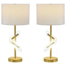 Kingsley 30-inch Drum Shade Table Lamp Gold (Set of 2)