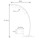 Cody 78-inch Spherical 5-light Arc Metal Floor Lamp Black