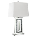 Ayelet 30-inch Tapered Shade Mirrored Table Lamp Silver