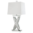 Dominick 31-inch Tapered Mirrored Acrylic Table Lamp Silver