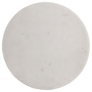Colette Round Marble Top Side Table White and Dark Grey