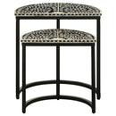 Zakiya  Demilune Nesting Table Set Black and White