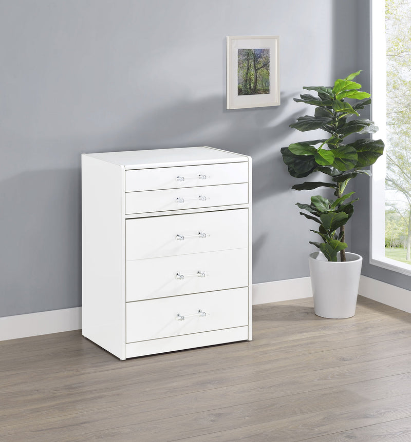 Danbury 3-drawer Makeup Vanity & Stool Set Black High Gloss