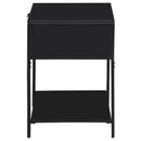 Amherst 1-drawer Radio Weave Cane Metal Bedside Table