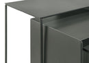 Imez  Rectangular Metal Nesting Table Set Grey