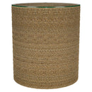 Halden Round Woven Seagrass Accent Side Table Light Brown