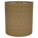 Halden Round Woven Seagrass Accent Side Table Light Brown