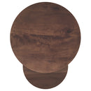 Yency  Round Mango Wood Nesting Table Set Dark Brown