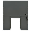 Acena 7-drawer Vanity Set with Lighting Black High Gloss