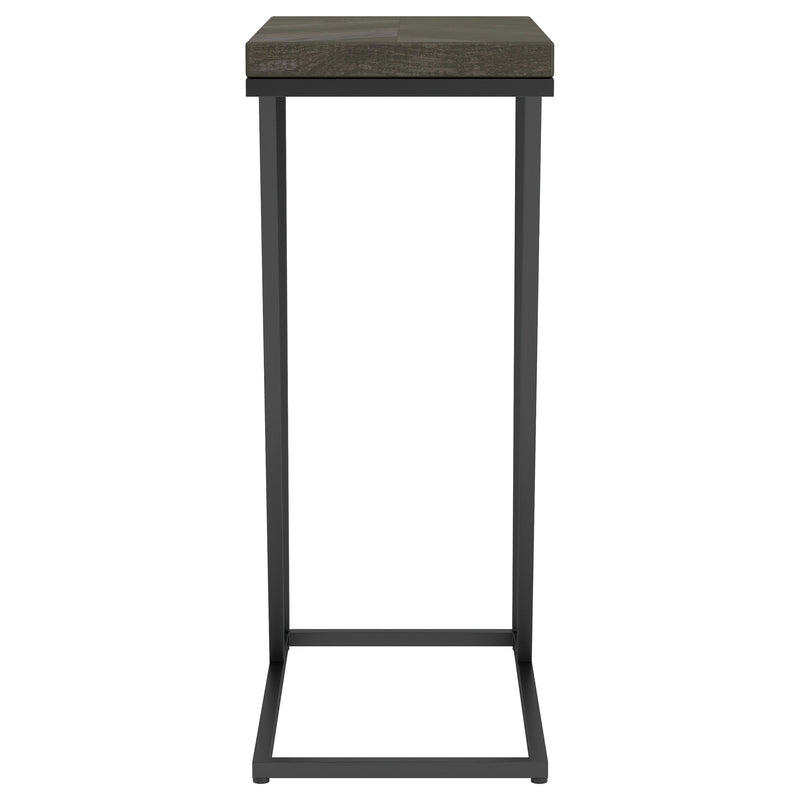 Sergio Engineered Wood C-Shaped Side Table Rustic Tobacco