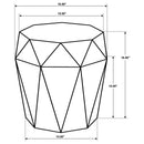 Jacinto Octagonal Solid Mango Wood Side Table Grey