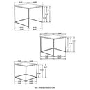 Belcourt  Square Nesting Tables Natural and Black