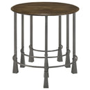 Deja  Round Nesting Table Set Natural and Gunmetal