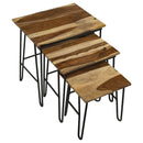 Nayeli  Solid Sheesham Wood Nesting Tables Natural