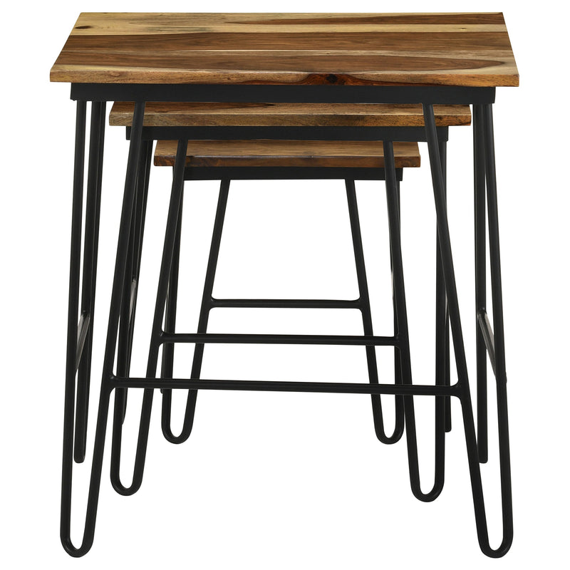 Nayeli  Solid Sheesham Wood Nesting Tables Natural