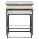 Medora  Marble Top Nesting Table Set White