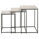 Medora  Marble Top Nesting Table Set White