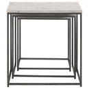 Medora  Marble Top Nesting Table Set White