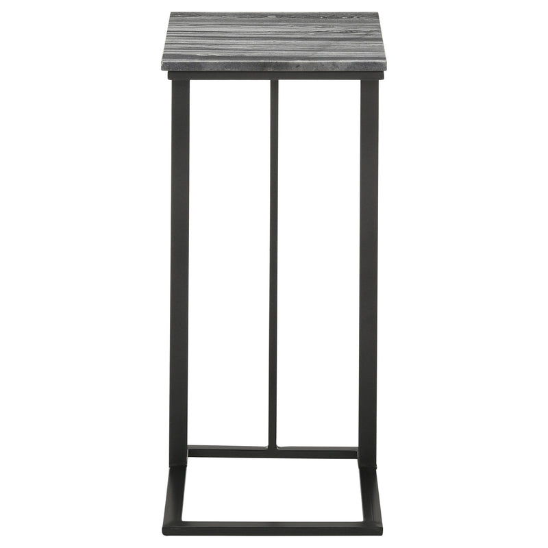 Vicente Marble Top C-Shaped Sofa Side Table Green