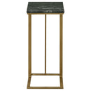 Vicente Marble Top C-Shaped Sofa Side Table Green