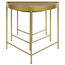 Tristen  Demilune Nesting Table Brown and Gold