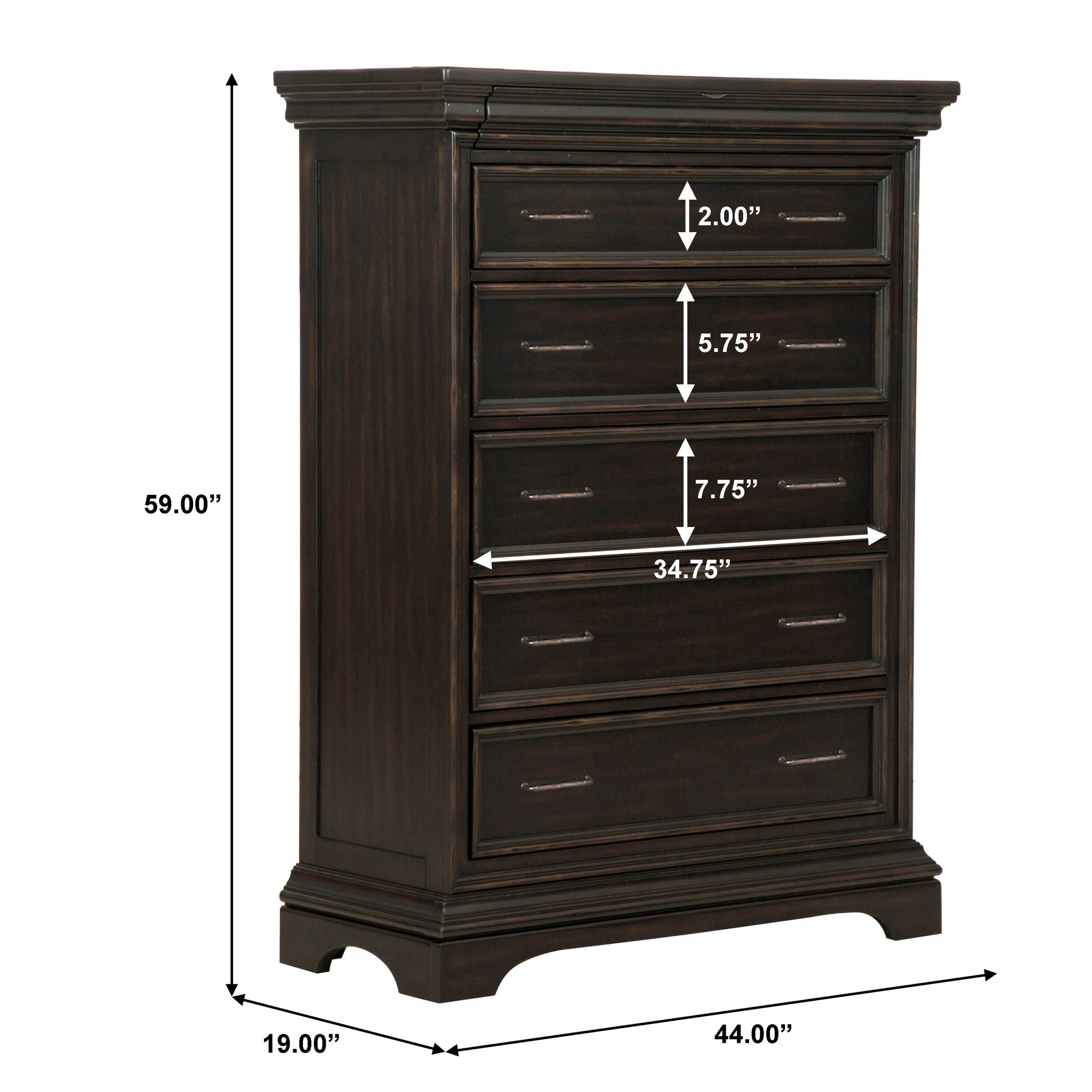 Caldwell - 6 Drawer Chest - Brown