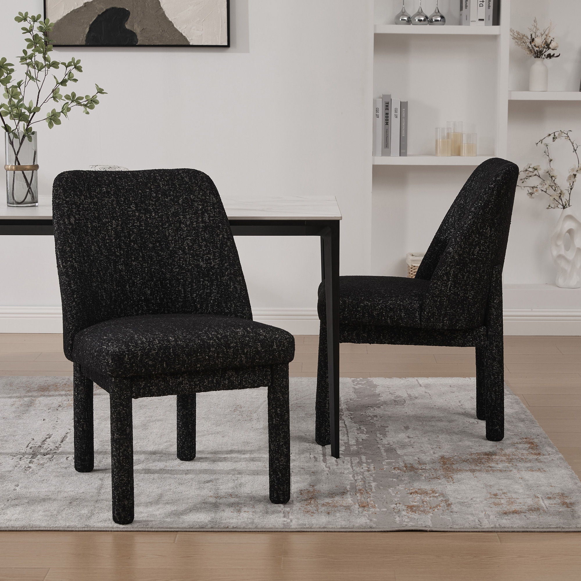 Wide Minimalist Dining Chair