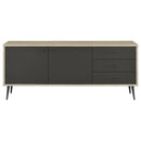 Maeve 2-door Engineered Wood Cabinet Antique Pine and Grey