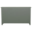 Madeline 3-drawer Scrollwork Accent Cabinet Antique Green