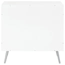 Nieta 2-door Engineered Wood Accent Cabinet White High Gloss