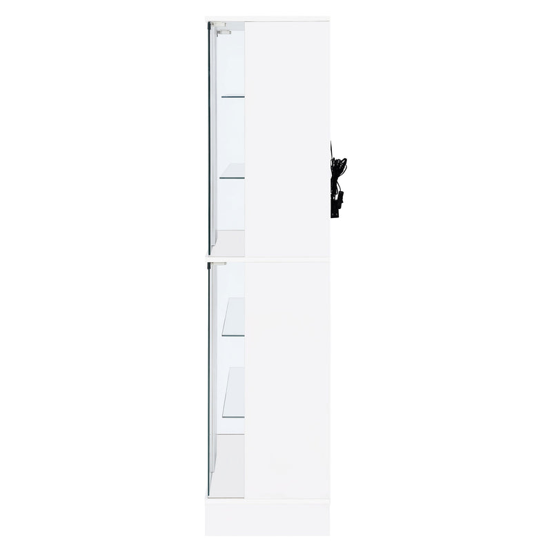 Cabra 4-door LED Curio Display Cabinet Black High Gloss