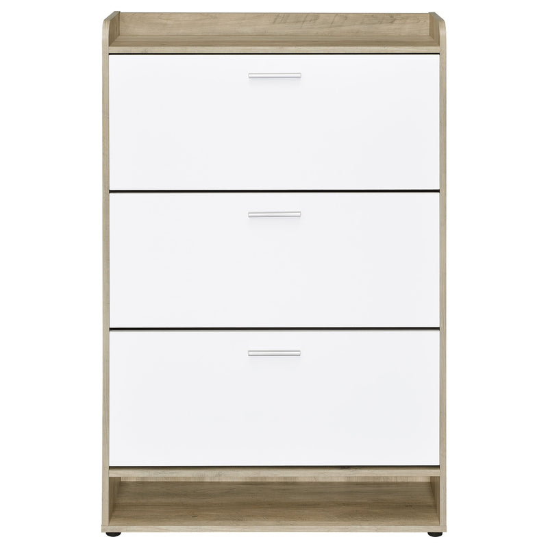 Denia 3-tier Engineered Wood Shoe Cabinet Grey