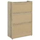 Denia 3-tier Engineered Wood Shoe Cabinet Grey