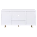Dalton 2-door Storage Cabinet White and Distressed Pine