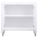 Cardella 2-door Mandala Accent Cabinet Distressed White