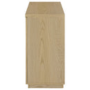 Tilbury 2-door Glass Front Accent Display Cabinet Light Oak