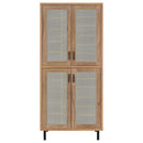 Teller 80-inch 4-door Tall Shoe Storage Cabinet Natural Oak