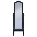 Cabot Wood Adjustable  Length Cheval Mirror Black