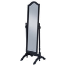 Cabot Wood Adjustable  Length Cheval Mirror Black