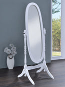 Foyet Wood Adjustable  Length Cheval Mirror Black