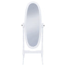 Foyet Wood Adjustable  Length Cheval Mirror Black