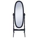 Foyet Wood Adjustable  Length Cheval Mirror Black