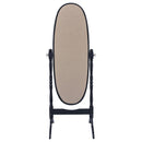 Foyet Wood Adjustable  Length Cheval Mirror Black